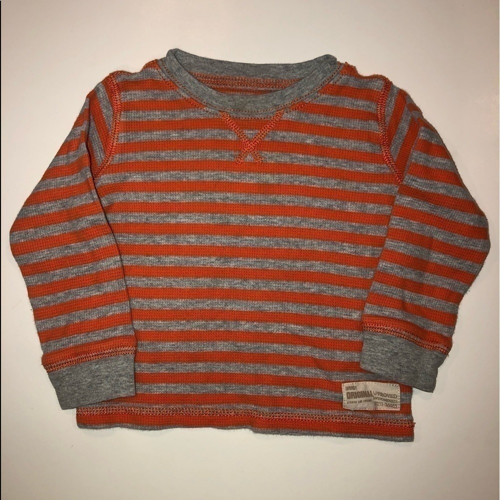 5/$25 Carter's 18 month gray and orange long sleeve shirt